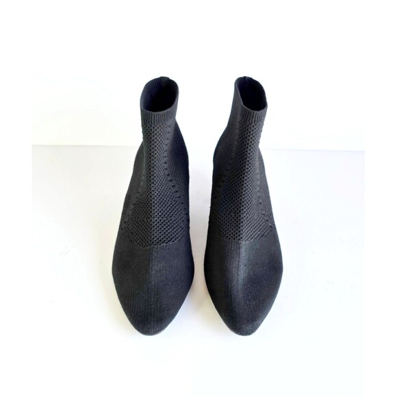 EILEEN FISHER Women's Black Purl Recycled Stretch Knit Sock Booties Sz 7.5 - Picture 13 of 13
